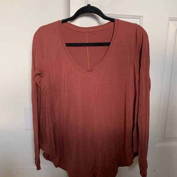 Lululemon up for down time long sleeve top ancient copper size 2 - Picture 2 of 4